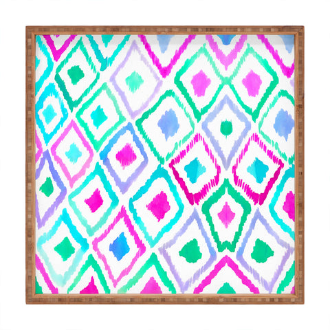 Amy Sia Watercolour Ikat 2 Square Tray