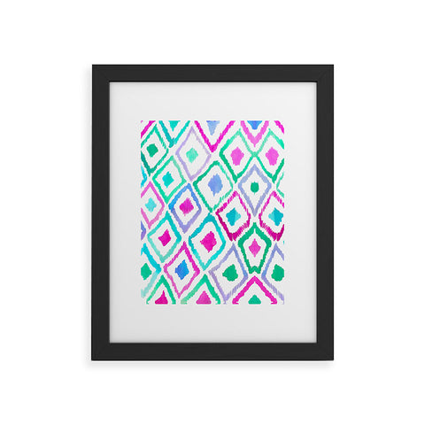 Amy Sia Watercolour Ikat 2 Framed Art Print