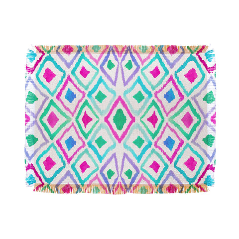 Amy Sia Watercolour Ikat 2 Throw Blanket