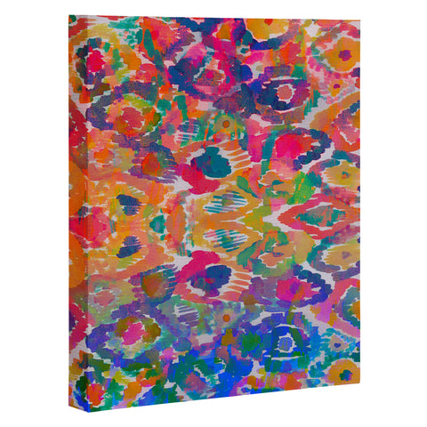 Amy Sia Watercolour Ikat 3 Art Canvas