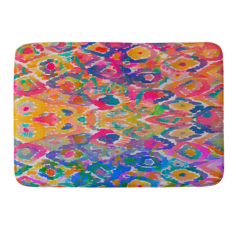 Amy Sia Watercolour Ikat 3 Memory Foam Bath Mat