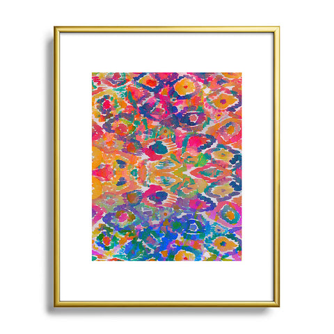 Amy Sia Watercolour Ikat 3 Metal Framed Art Print