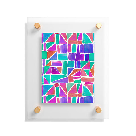 Amy Sia Watercolour Shapes 1 Floating Acrylic Print