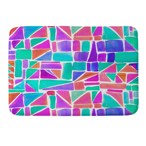 Amy Sia Watercolour Shapes 1 Memory Foam Bath Mat