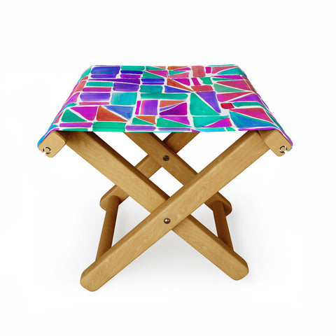 Amy Sia Watercolour Shapes 1 Folding Stool