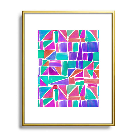 Amy Sia Watercolour Shapes 1 Metal Framed Art Print