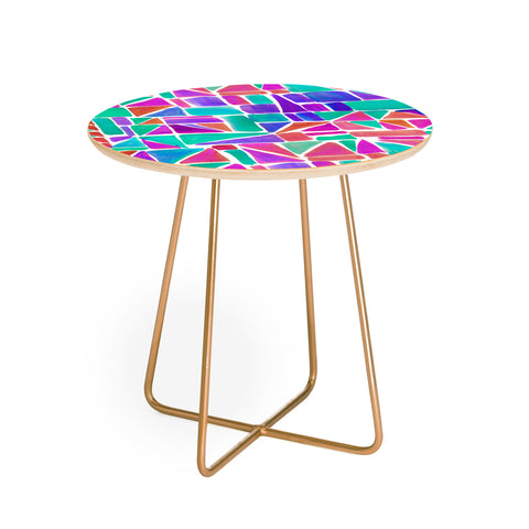 Amy Sia Watercolour Shapes 1 Round Side Table