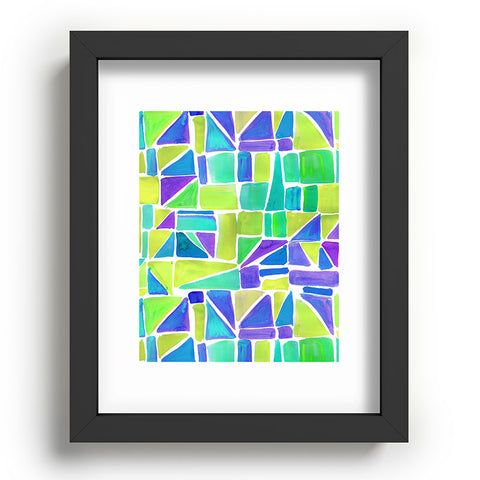 Amy Sia Watercolour Shapes Lemon Recessed Framing Rectangle
