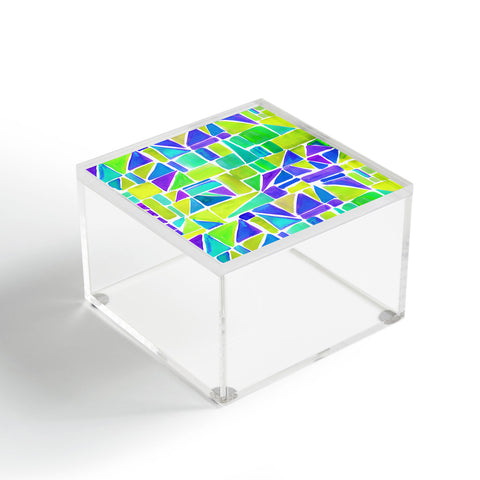 Amy Sia Watercolour Shapes Lemon Acrylic Box