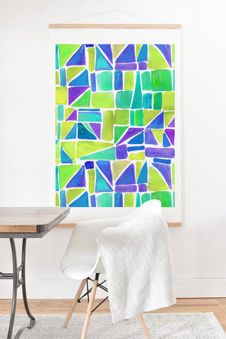 Amy Sia Watercolour Shapes Lemon Art Print And Hanger