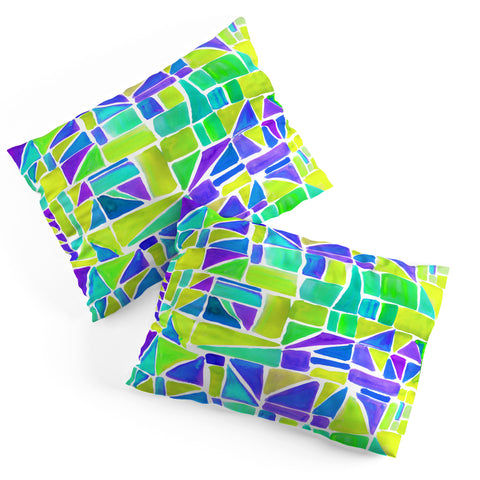 Amy Sia Watercolour Shapes Lemon Pillow Shams