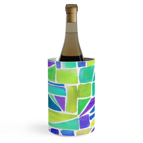 Amy Sia Watercolour Shapes Lemon Wine Chiller