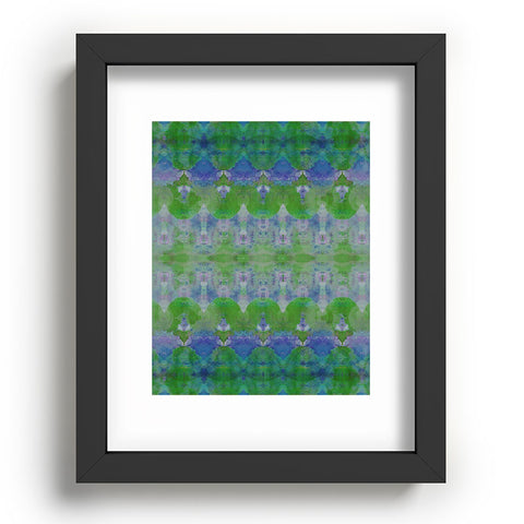 Amy Sia Watercolour Tribal Green Recessed Framing Rectangle