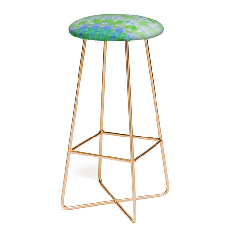 Amy Sia Watercolour Tribal Green Bar Stool