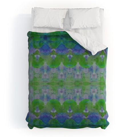 Amy Sia Watercolour Tribal Green Comforter