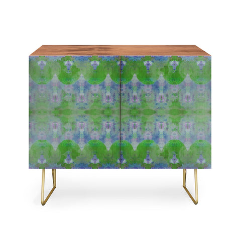 Amy Sia Watercolour Tribal Green Credenza