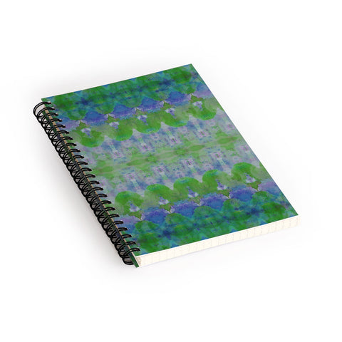 Amy Sia Watercolour Tribal Green Spiral Notebook