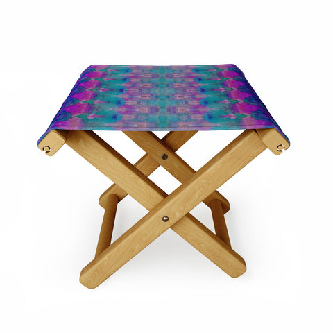 Amy Sia Watercolour Tribal Pink Folding Stool