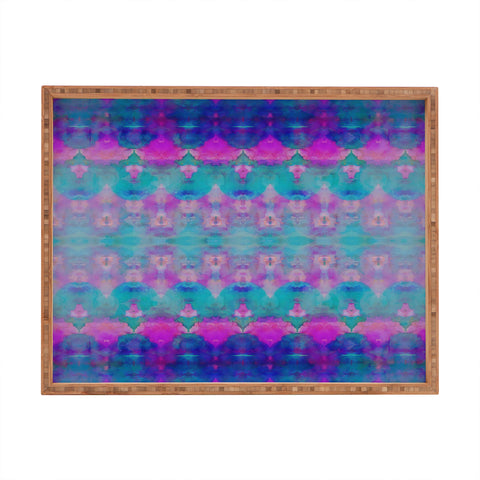 Amy Sia Watercolour Tribal Pink Rectangular Tray