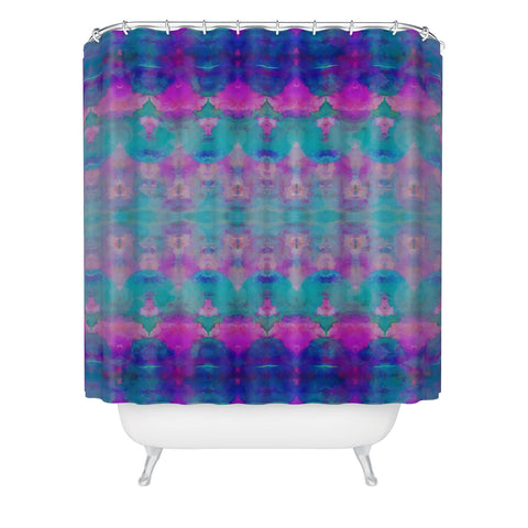 Amy Sia Watercolour Tribal Pink Shower Curtain