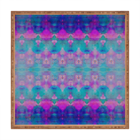 Amy Sia Watercolour Tribal Pink Square Tray