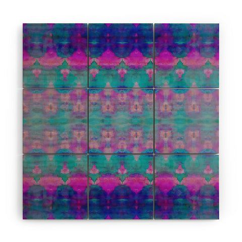 Amy Sia Watercolour Tribal Pink Wood Wall Mural