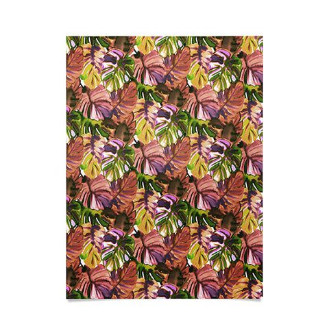 Amy Sia Welcome to the Jungle Palm Aubergine Poster