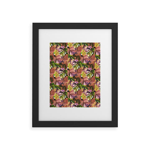 Amy Sia Welcome to the Jungle Palm Aubergine Framed Art Print