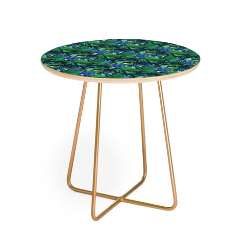 Amy Sia Welcome to the Jungle Palm Deep Green Round Side Table