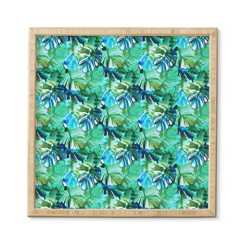 Amy Sia Welcome to the Jungle Palm Green Framed Wall Art