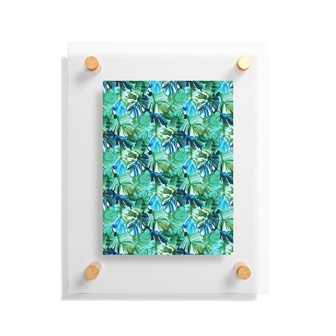 Amy Sia Welcome to the Jungle Palm Green Floating Acrylic Print