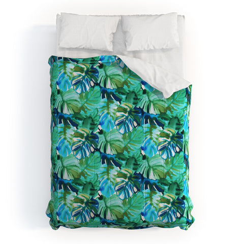 Amy Sia Welcome to the Jungle Palm Green Comforter