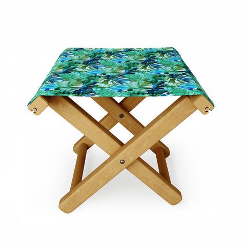 Amy Sia Welcome to the Jungle Palm Green Folding Stool