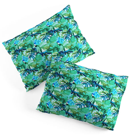 Amy Sia Welcome to the Jungle Palm Green Pillow Shams