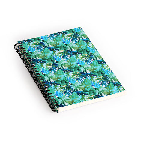 Amy Sia Welcome to the Jungle Palm Green Spiral Notebook