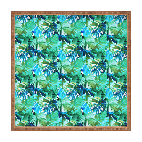 Amy Sia Welcome to the Jungle Palm Green Square Tray