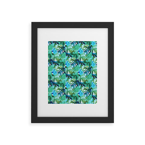 Amy Sia Welcome to the Jungle Palm Green Framed Art Print
