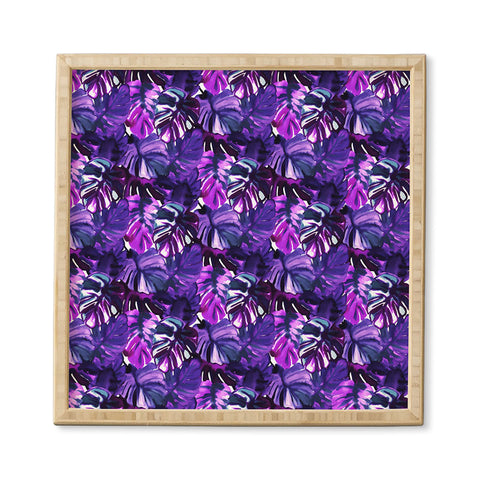 Amy Sia Welcome to the Jungle Palm Purple Framed Wall Art