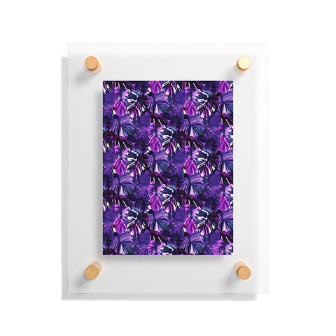 Amy Sia Welcome to the Jungle Palm Purple Floating Acrylic Print