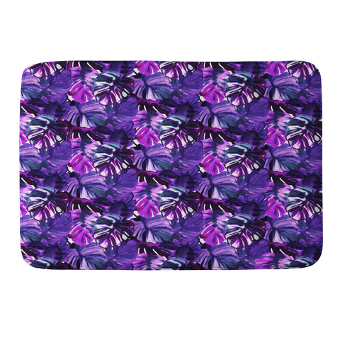 Amy Sia Welcome to the Jungle Palm Purple Memory Foam Bath Mat