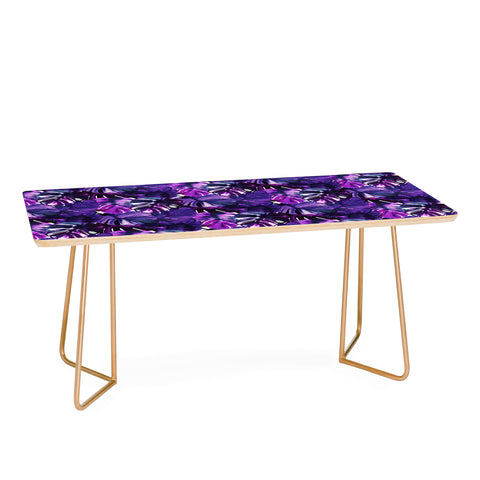 Amy Sia Welcome to the Jungle Palm Purple Coffee Table