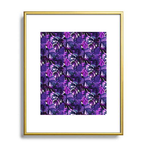Amy Sia Welcome to the Jungle Palm Purple Metal Framed Art Print