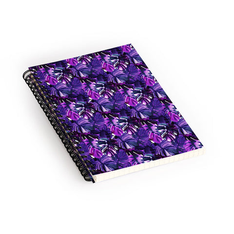 Amy Sia Welcome to the Jungle Palm Purple Spiral Notebook