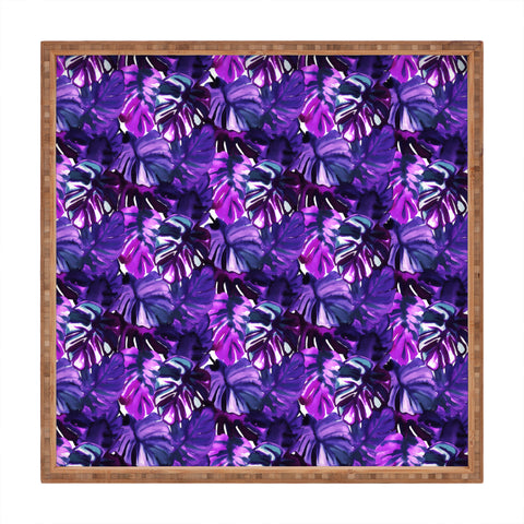 Amy Sia Welcome to the Jungle Palm Purple Square Tray
