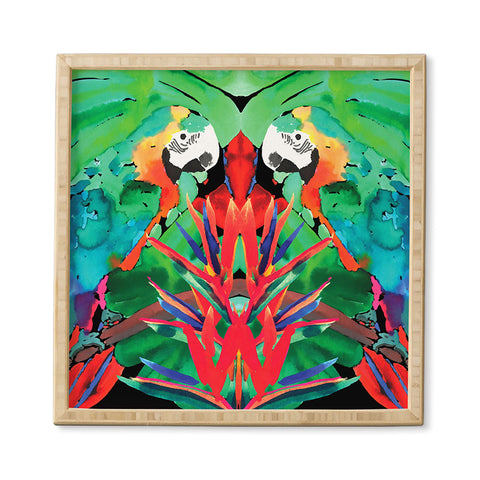 Amy Sia Welcome to the Jungle Parrot Framed Wall Art