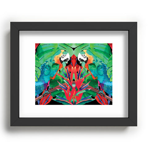 Amy Sia Welcome to the Jungle Parrot Recessed Framing Rectangle