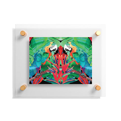 Amy Sia Welcome to the Jungle Parrot Floating Acrylic Print