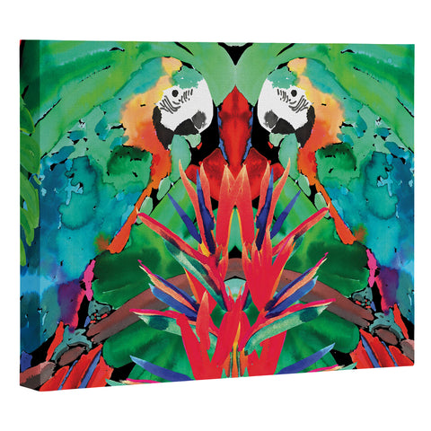 Amy Sia Welcome to the Jungle Parrot Art Canvas