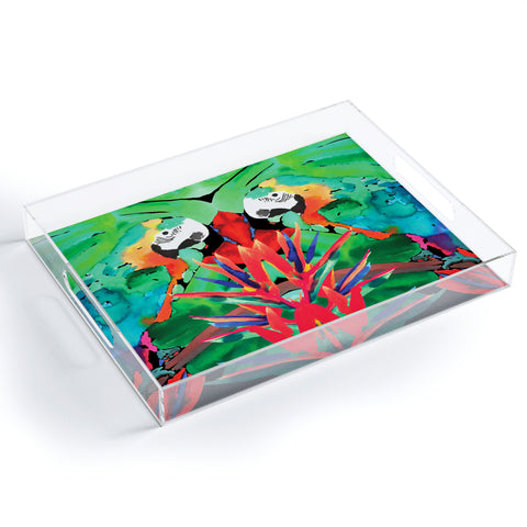 Amy Sia Welcome to the Jungle Parrot Acrylic Tray