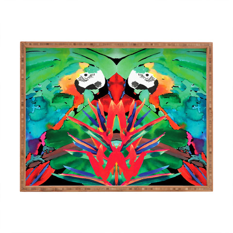 Amy Sia Welcome to the Jungle Parrot Rectangular Tray